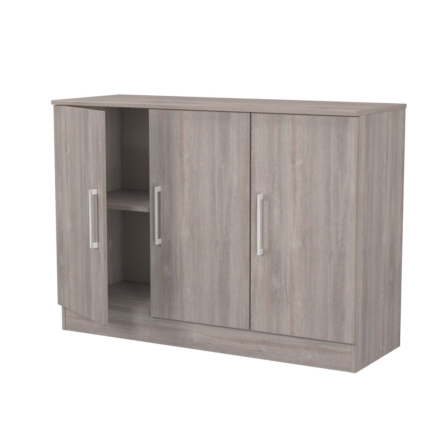 Worcester Large Sideboard Light Grey 3 Doors 1 Shelf 110cm