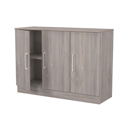 Worcester Large Sideboard Light Grey 3 Doors 1 Shelf 110cm