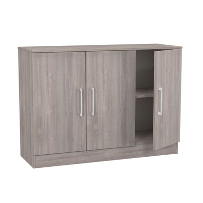 Worcester Large Sideboard Light Grey 3 Doors 1 Shelf 110cm