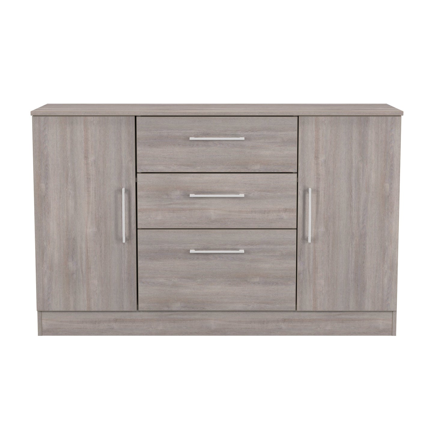 Worcester Large Sideboard Light Grey 2 Doors 2 Shelves 3 Drawers 126cm