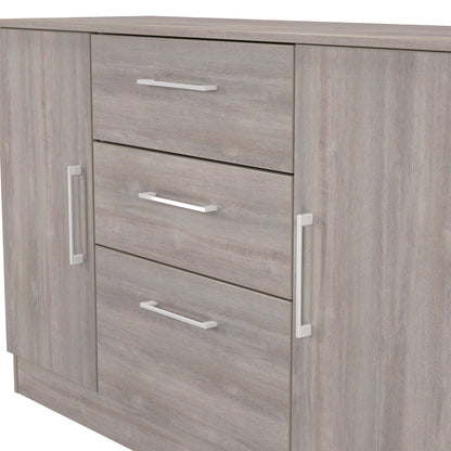 Worcester Large Sideboard Light Grey 2 Doors 2 Shelves 3 Drawers 126cm