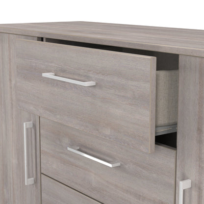 Worcester Large Sideboard Light Grey 2 Doors 2 Shelves 3 Drawers 126cm