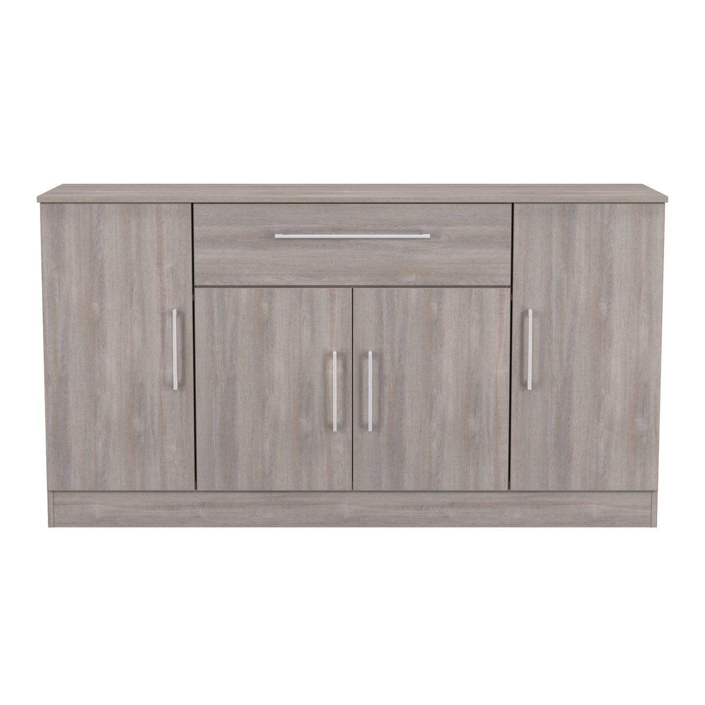 Worcester Large Sideboard Light Grey 4 Doors 2 Shelves 1 Drawer 144cm