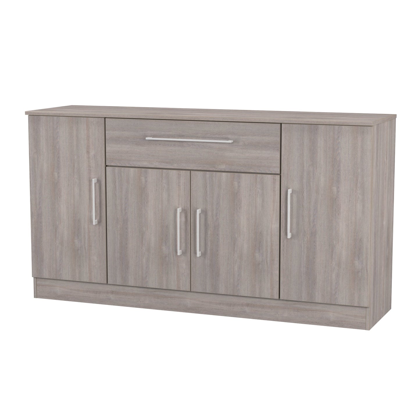 Worcester Large Sideboard Light Grey 4 Doors 2 Shelves 1 Drawer 144cm
