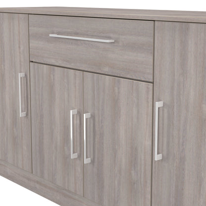 Worcester Large Sideboard Light Grey 4 Doors 2 Shelves 1 Drawer 144cm