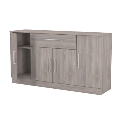 Worcester Large Sideboard Light Grey 4 Doors 2 Shelves 1 Drawer 144cm