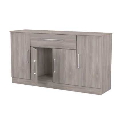 Worcester Large Sideboard Light Grey 4 Doors 2 Shelves 1 Drawer 144cm