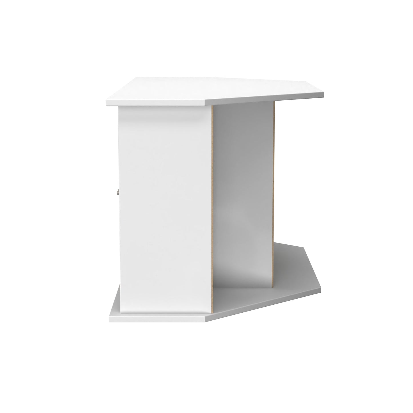 Worcester Corner Corner TV Unit White & Light Oak 5 Shelves 1 Drawer 110cm