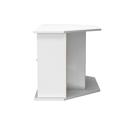 Worcester Corner Corner TV Unit White & Light Oak 5 Shelves 1 Drawer 110cm