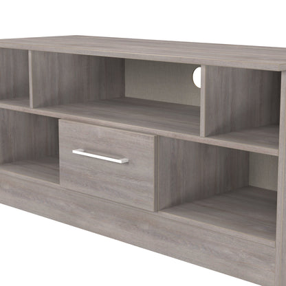 Worcester TV Unit Light Grey 5 Shelves 1 Drawer 110cm