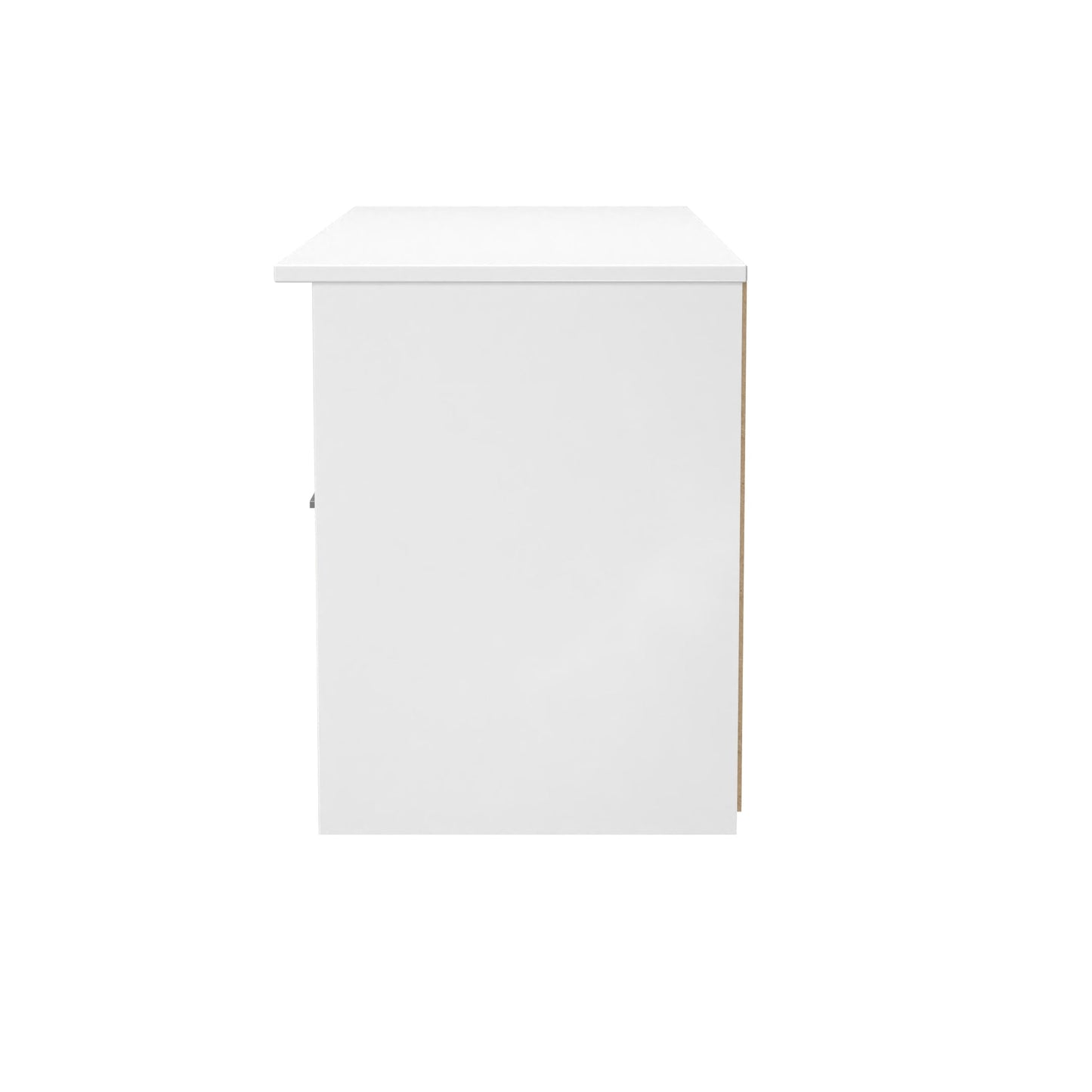 Worcester TV Unit White 5 Shelves 1 Drawer 110cm