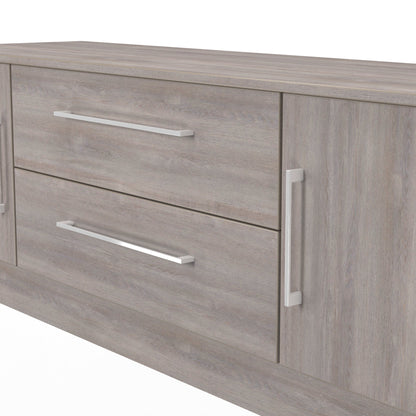 Worcester TV Unit Light Grey 2 Drawers 2 Doors 144cm
