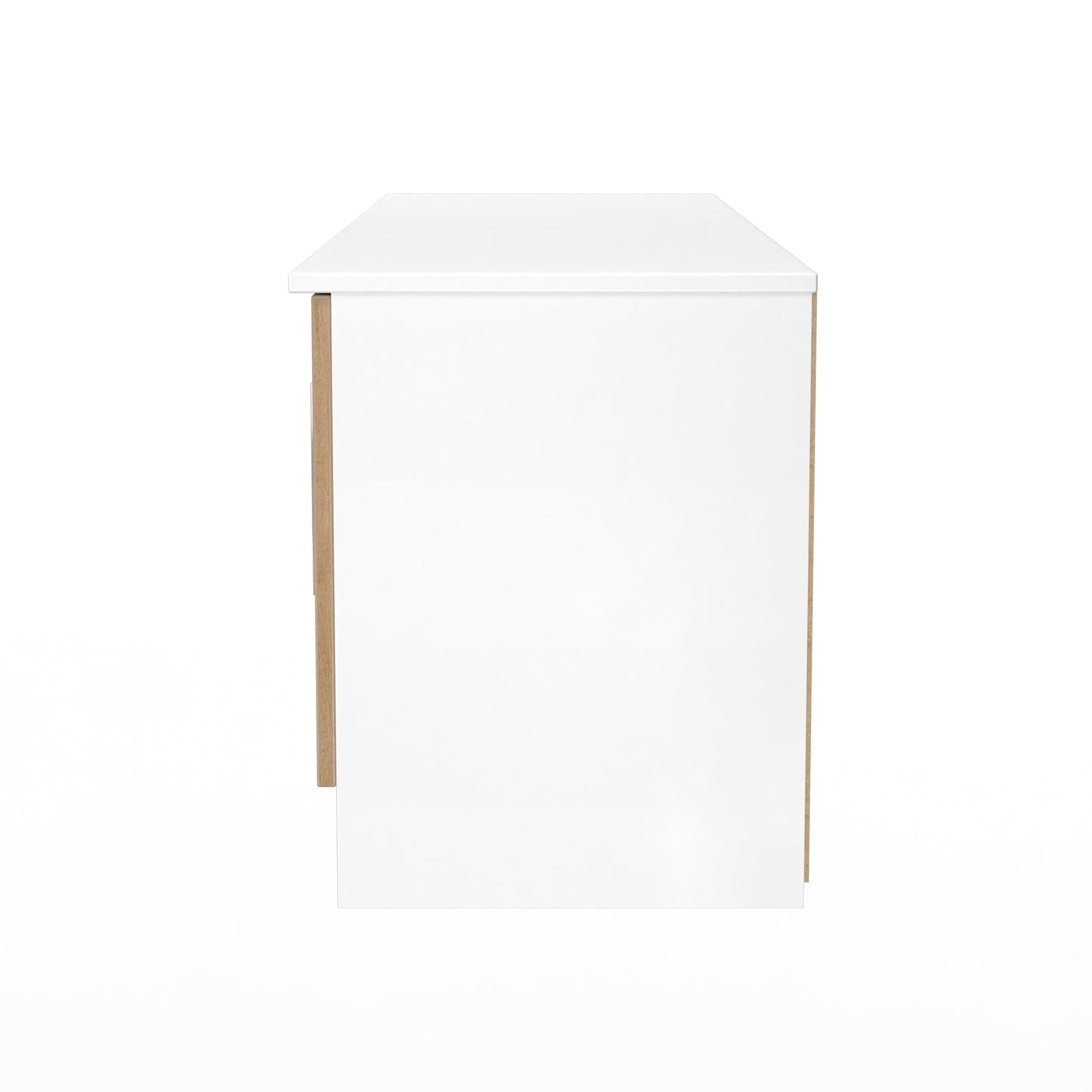 Worcester TV Unit White & Light Oak 2 Drawers 2 Doors 144cm