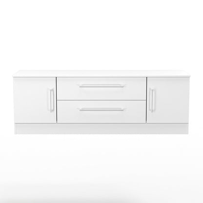 Worcester TV Unit White 2 Drawers 2 Doors 144cm