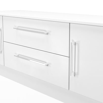 Worcester TV Unit White 2 Drawers 2 Doors 144cm