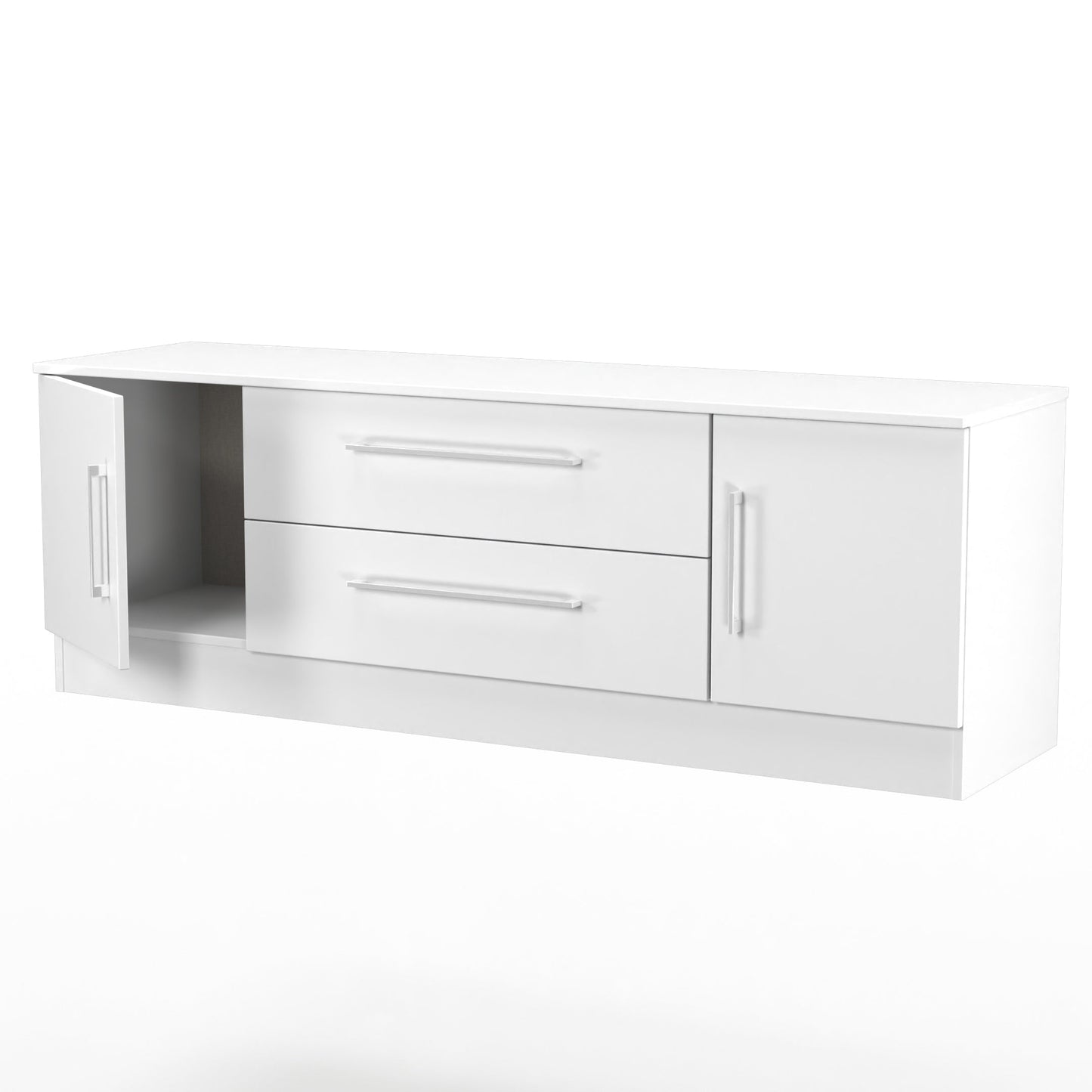 Worcester TV Unit White 2 Drawers 2 Doors 144cm