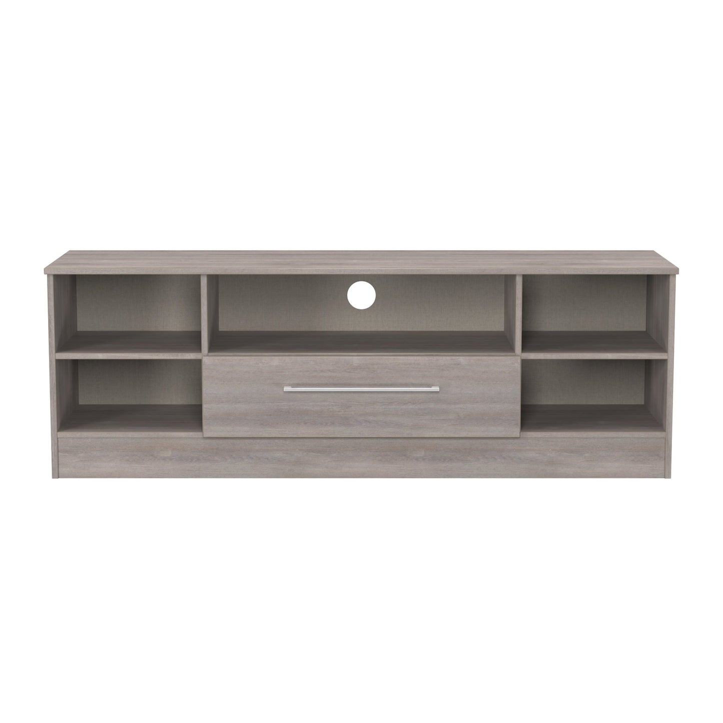 Worcester TV Unit Light Grey 5 Shelves 1 Drawer 39cm