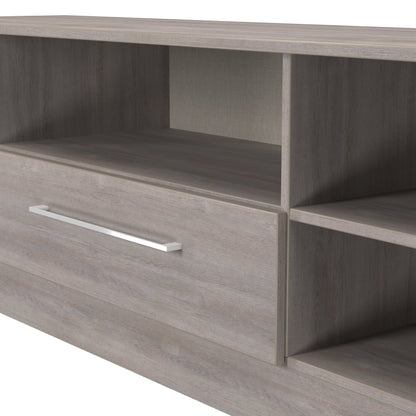 Worcester TV Unit Light Grey 5 Shelves 1 Drawer 39cm