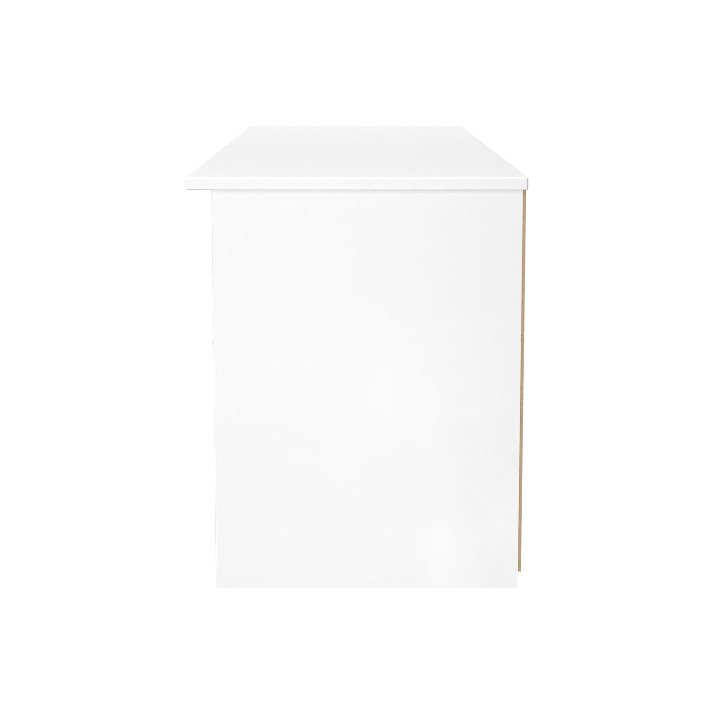 Worcester TV Unit White & Light Oak 5 Shelves 1 Drawer 39cm