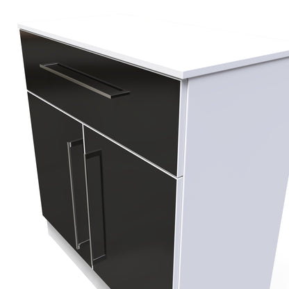 Worcester Sideboard Black & White 2 Doors 1 Drawer 74cm