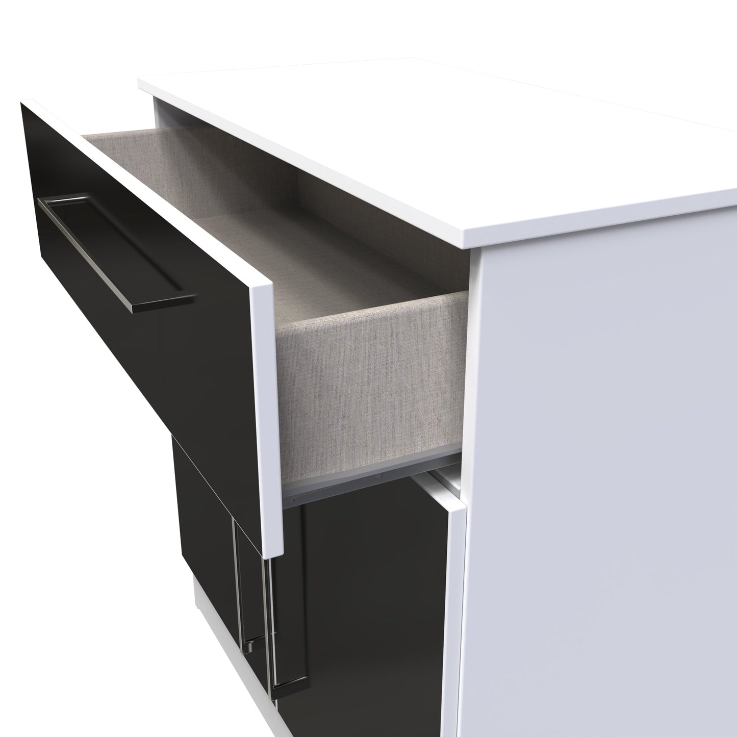 Worcester Sideboard Black & White 2 Doors 1 Drawer 74cm