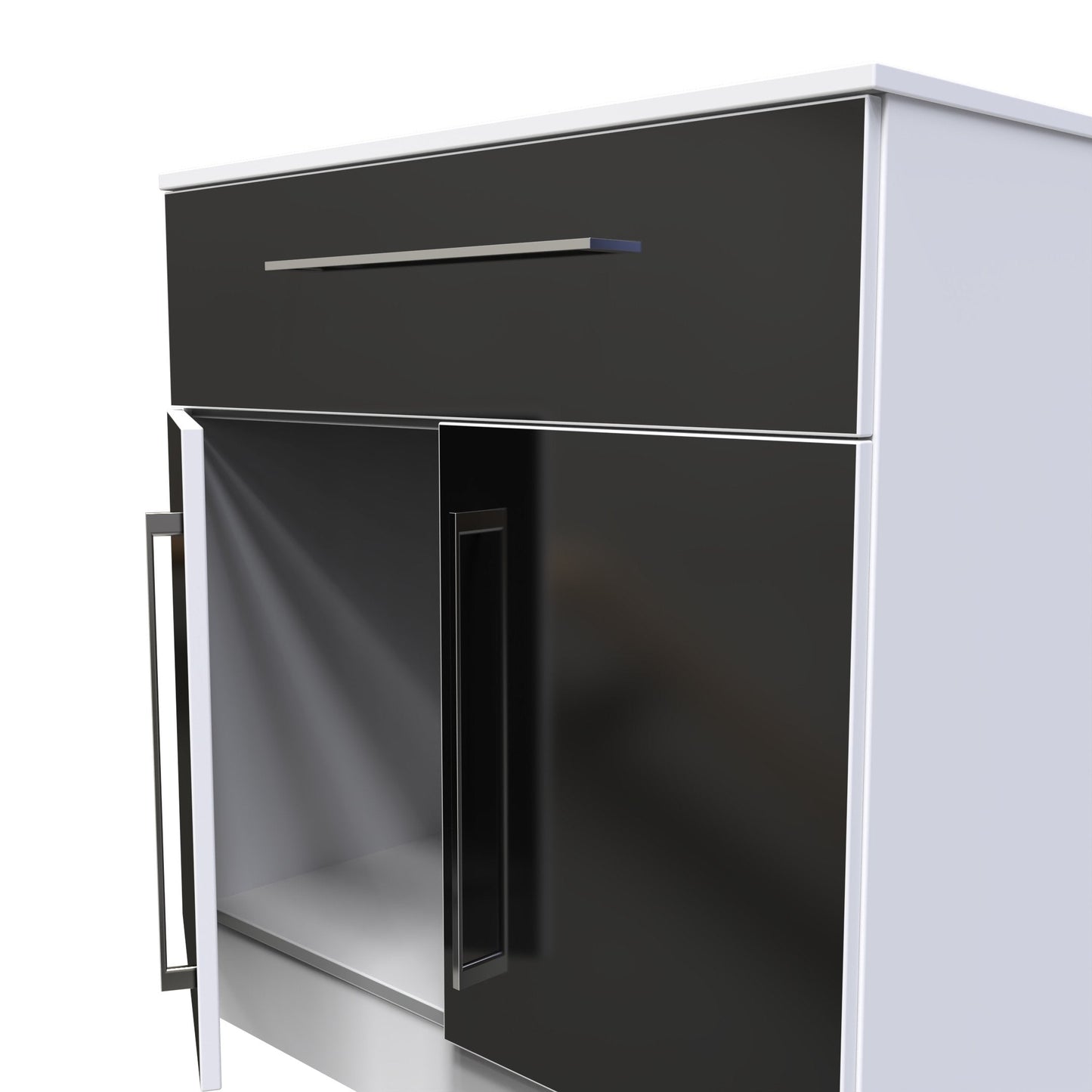 Worcester Sideboard Black & White 2 Doors 1 Drawer 74cm