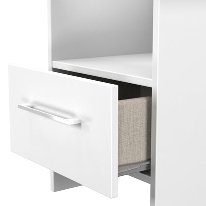Worcester Side Table White 1 Shelf 1 Drawer 44cm