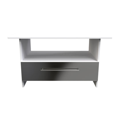 Worcester Coffee Table Black & White 1 Shelf 1 Drawer 93cm