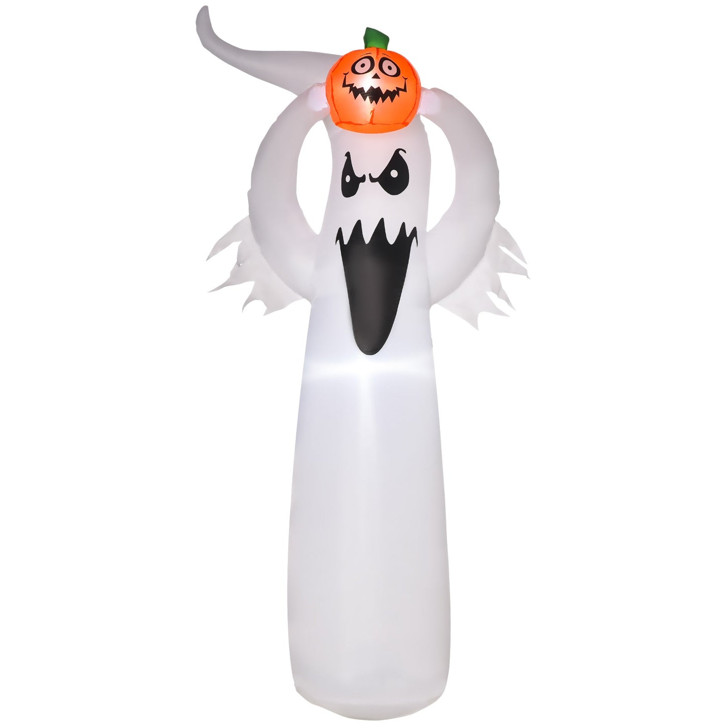 Inflatable Halloween Floating Ghost Pumpkin Outdoor Decoration w/ LED Lights 6FT Primary Image