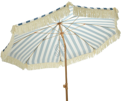 Garden Parasol Blue & White by Croft - 2M Primary Image