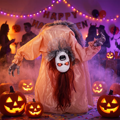 Animated Ghost Girl Halloween Decoration - 100cm