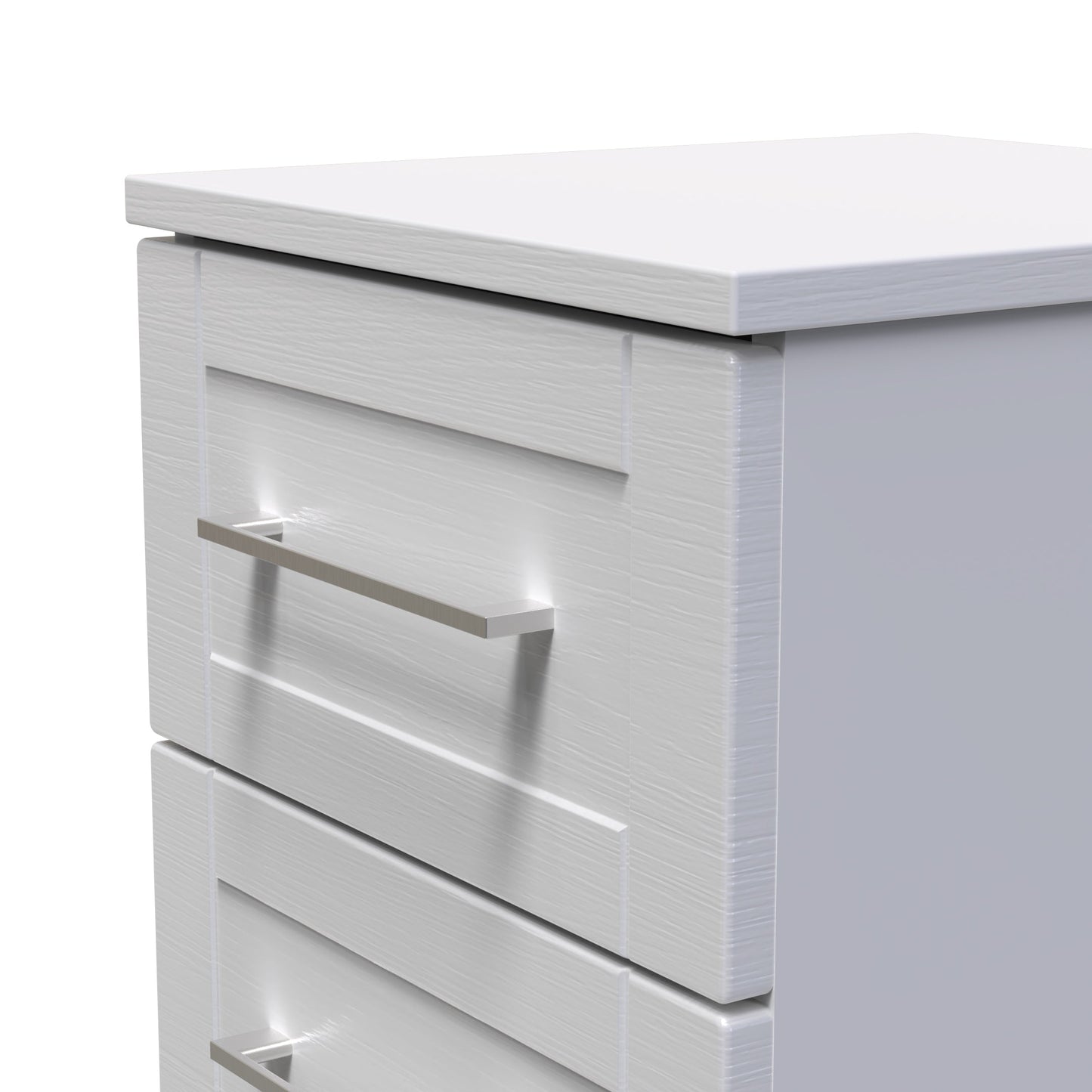 York Bedside Table Grey 3 Drawers 37cm