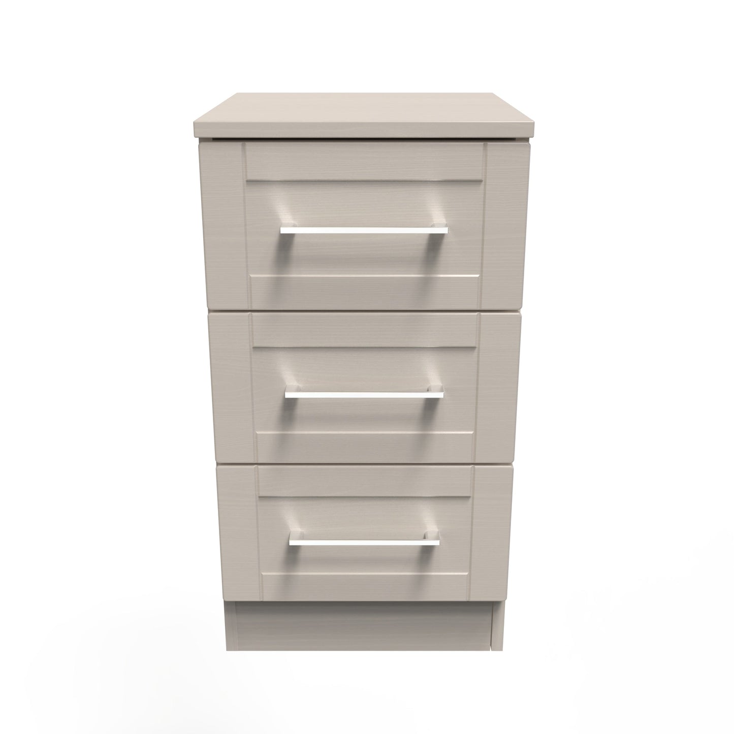York Bedside Table Cream 3 Drawers 37cm