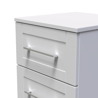 York Bedside Table Grey 2 Drawers 37cm