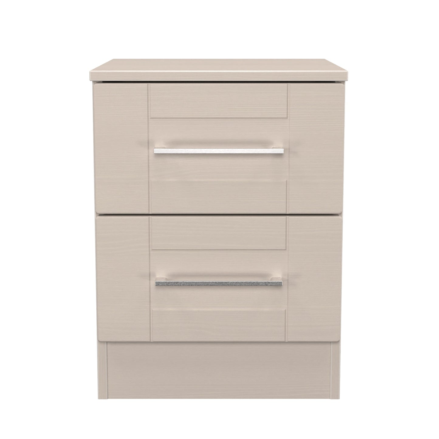 York Bedside Table Cream 2 Drawers 37cm