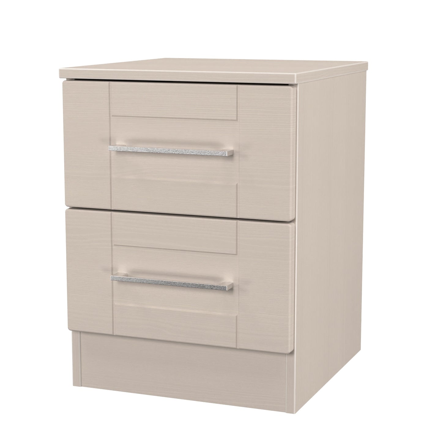 York Bedside Table Cream 2 Drawers 37cm