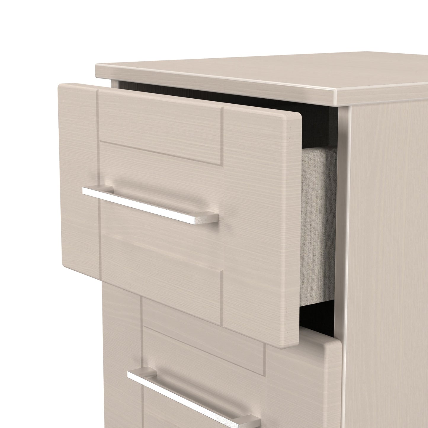 York Bedside Table Cream 2 Drawers 37cm