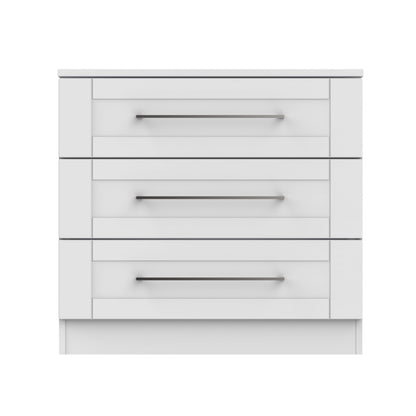 York Chest of Drawers Grey 3 Drawers 74cm