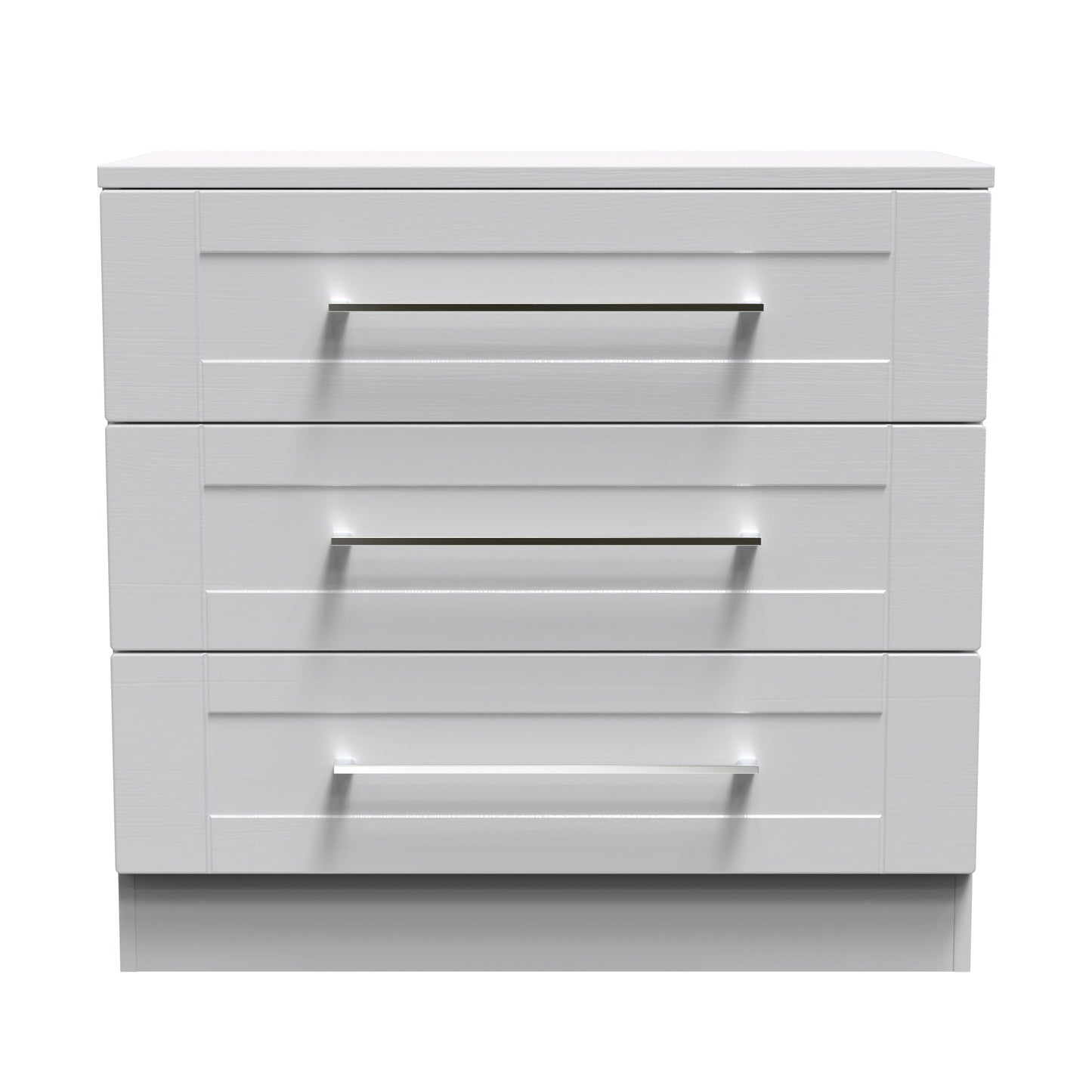 York Chest of Drawers Grey 3 Drawers 74cm