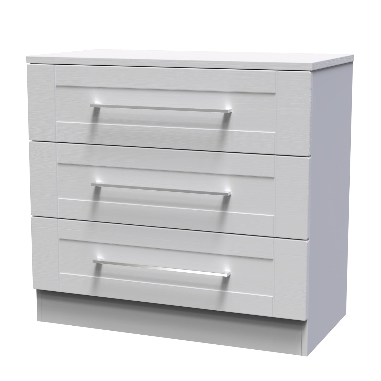 York Chest of Drawers Grey 3 Drawers 74cm