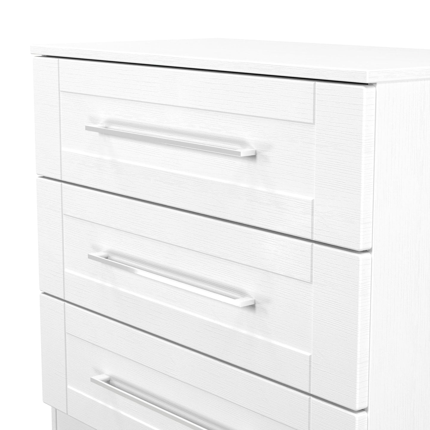 York Chest of Drawers White 3 Drawers 74cm