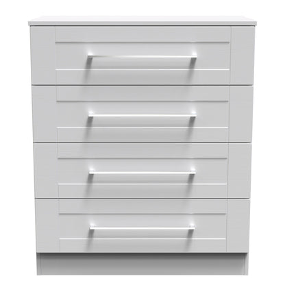 York Chest of Drawers Grey 4 Drawers 74cm