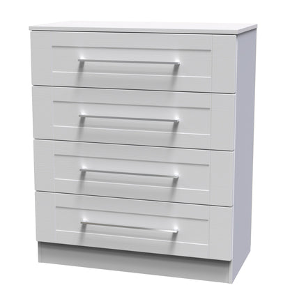 York Chest of Drawers Grey 4 Drawers 74cm