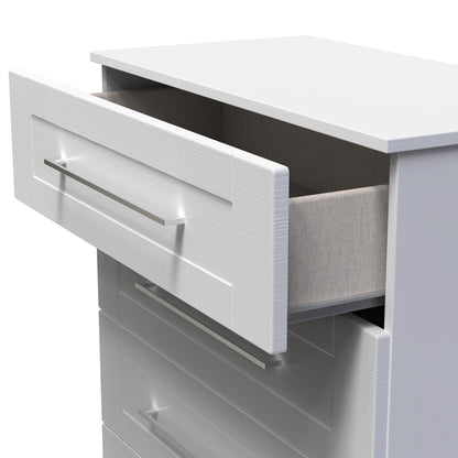 York Chest of Drawers Grey 4 Drawers 74cm