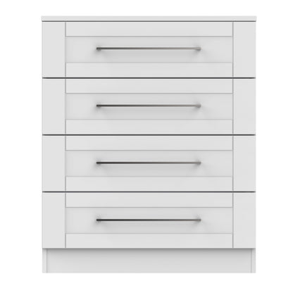 York Chest of Drawers Grey 4 Drawers 74cm
