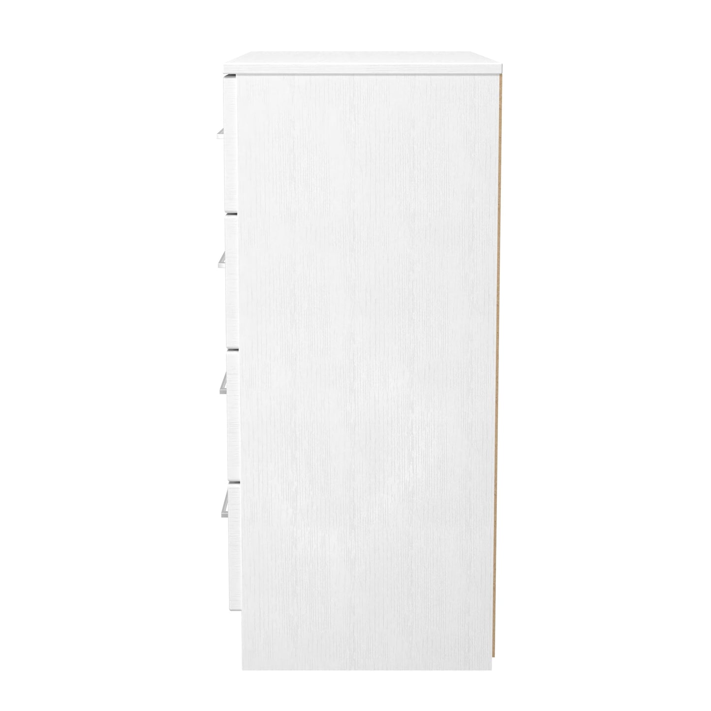 York Chest of Drawers White 4 Drawers 74cm