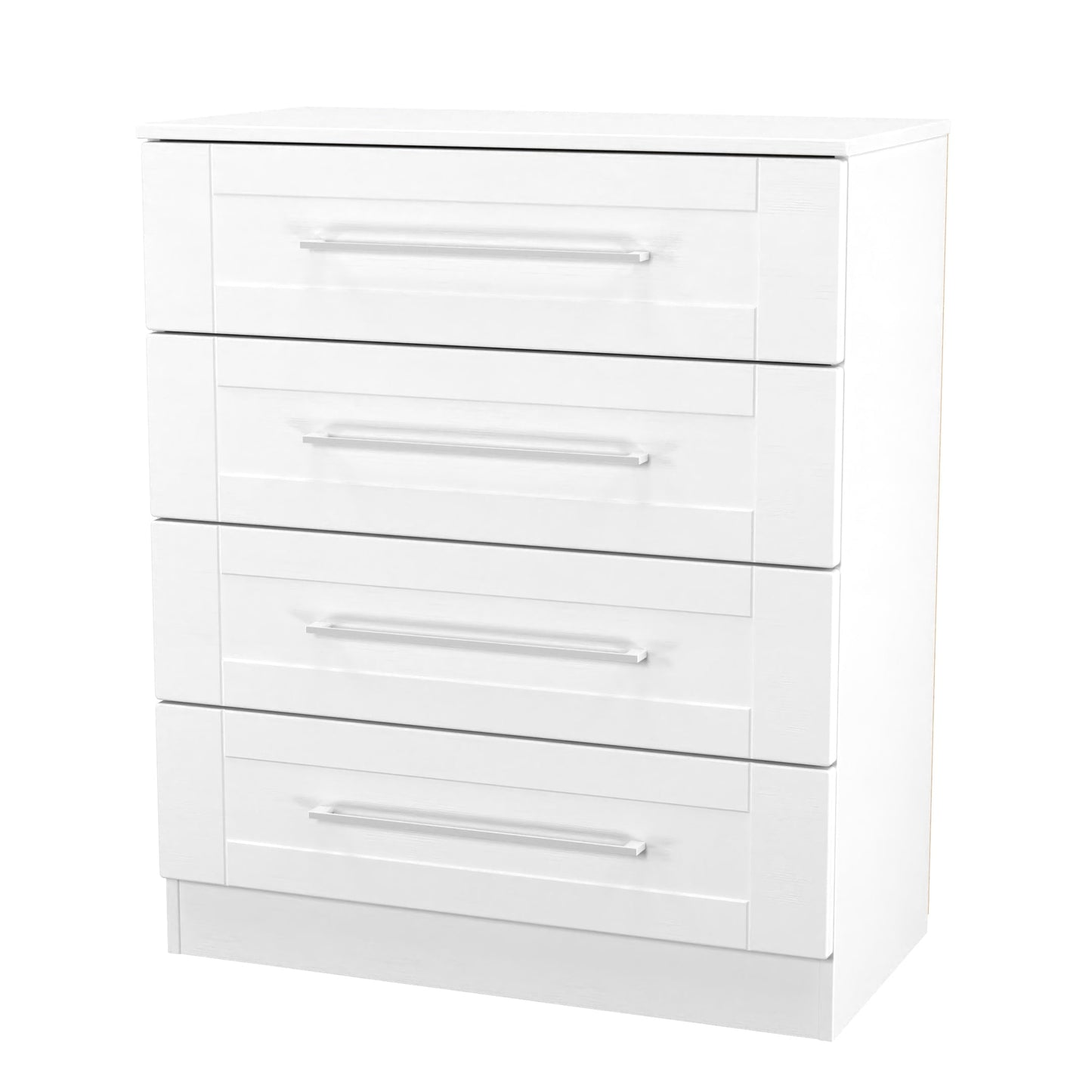 York Chest of Drawers White 4 Drawers 74cm