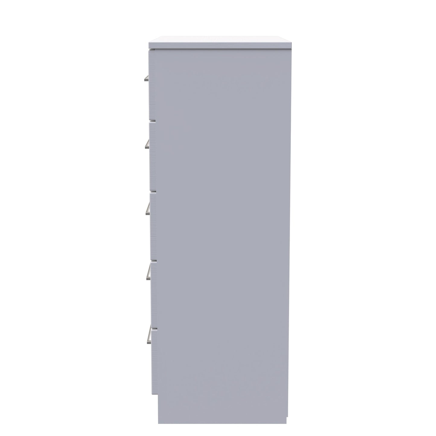 York Tall Chest of Drawers Grey 5 Drawers 74cm