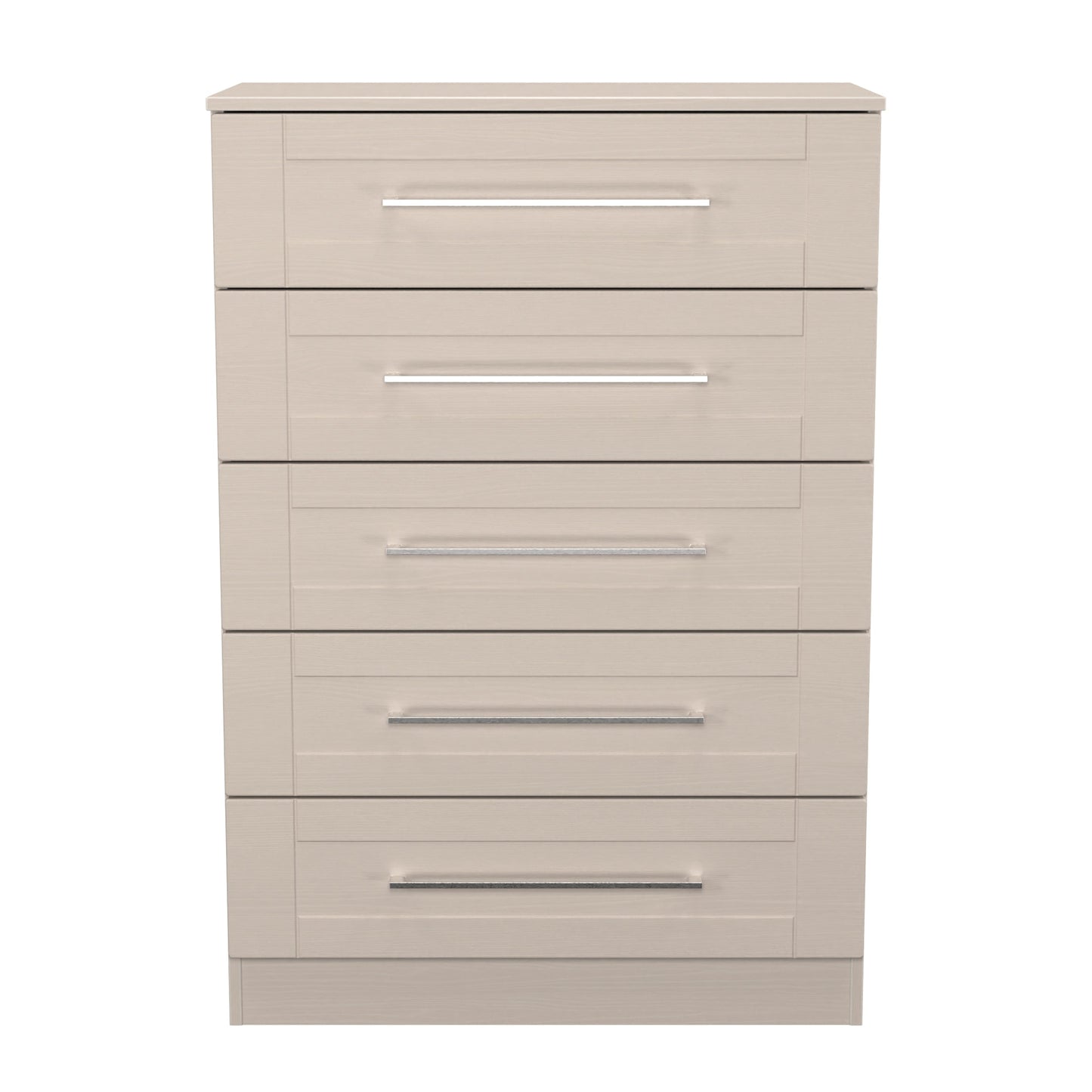 York Tall Chest of Drawers Cream 5 Drawers 74cm
