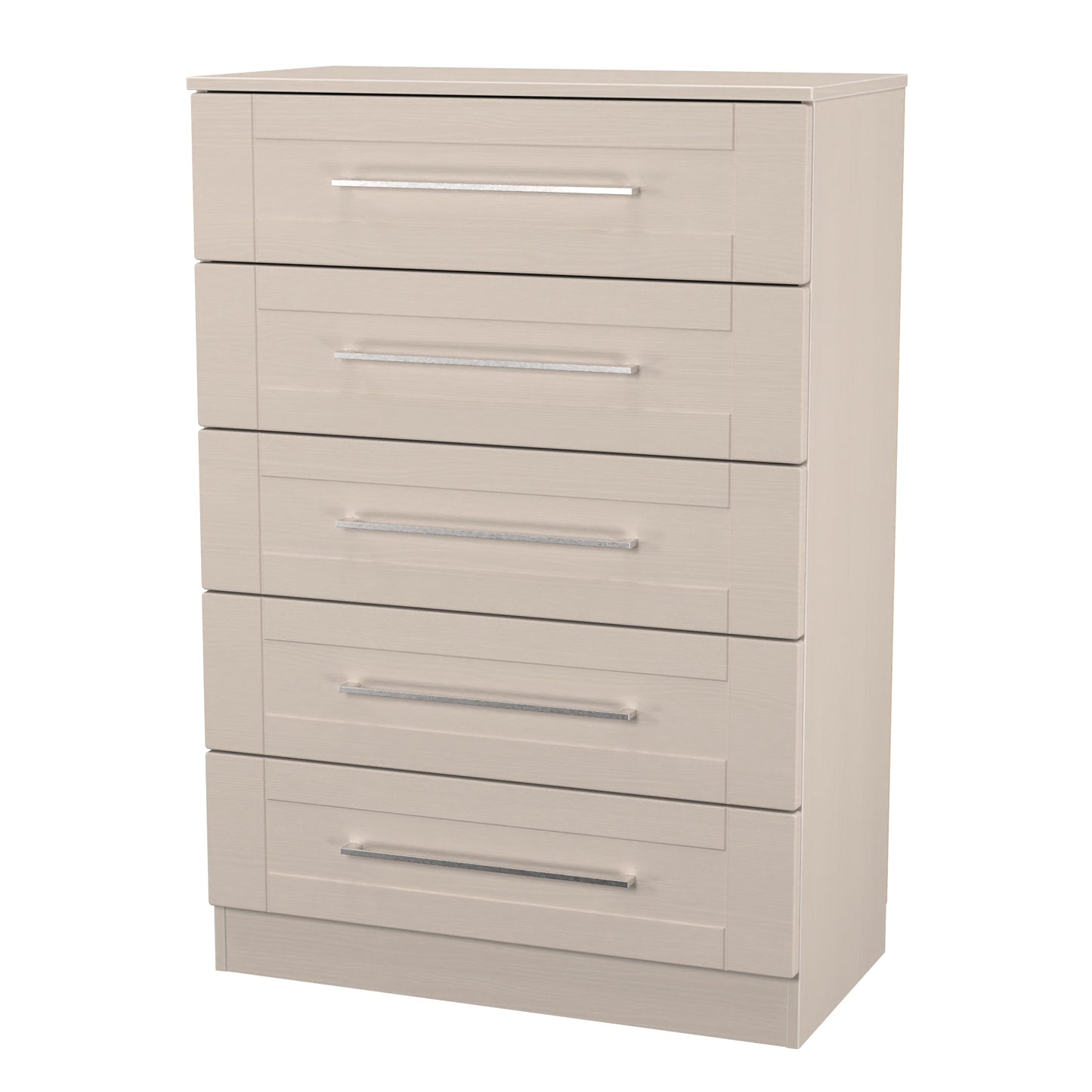 York Tall Chest of Drawers Cream 5 Drawers 74cm